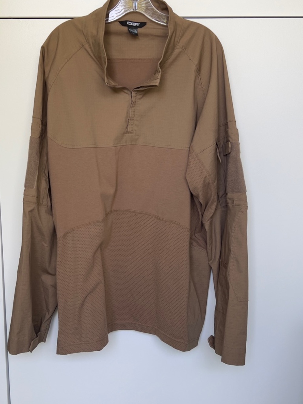 CQR Tactical Long Sleeve Pullover in Coyote Brown